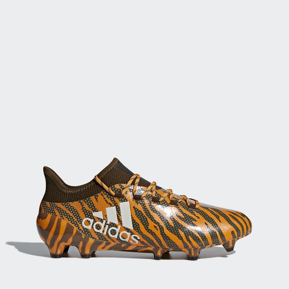 Adidas X 17.1 Firm Ground - ποδοσφαιρικα παπουτσια ανδρικα - Ανοιχτο Πορτοκαλι/Ελιά,Μέγεθος: EU 36 –